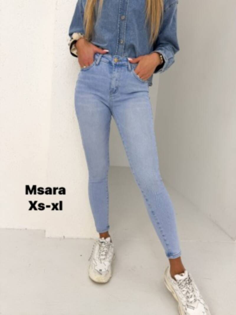 Spodnie damskie jeans Roz XS-XL, 1 Kolor .Paczka 10 szt