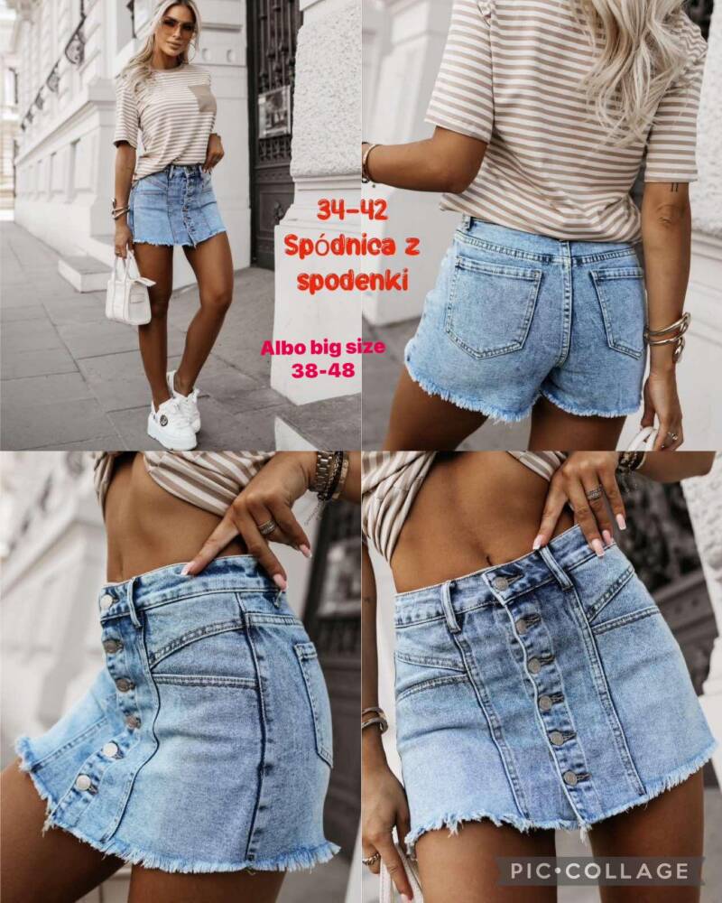 Szorty damskie jeans Roz 34-42, 1 Kolor .Paczka 12 szt