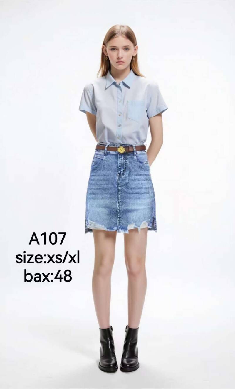 Spódnice damskie jeans Roz XS-XL. 1 Kolor .Paczka 12 szt