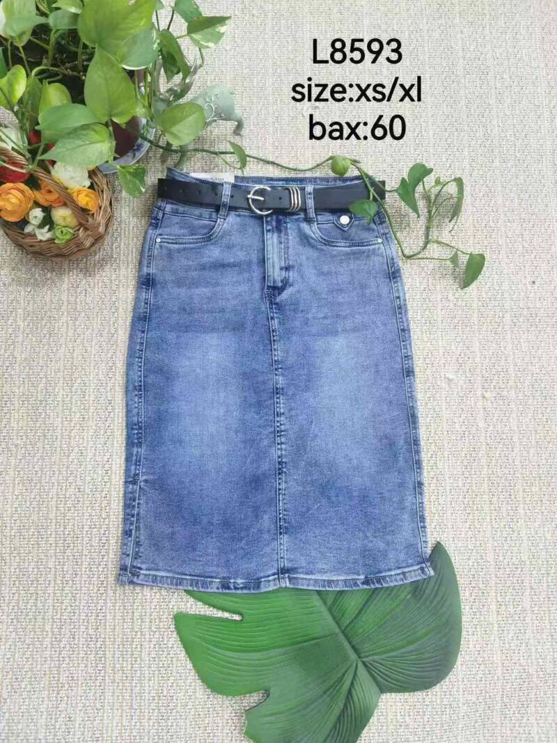 Spódnice damskie jeans Roz XS-XL. 1 Kolor .Paczka 12 szt
