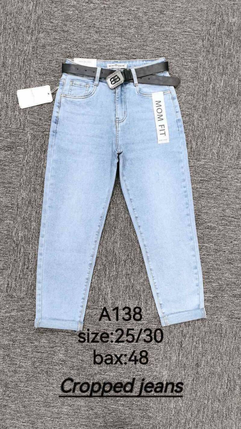 Spodnie damskie jeans Roz 25-30. 1 Kolor .Paczka 12 szt