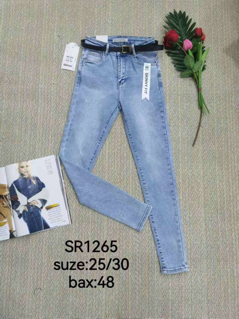 Spodnie damskie jeans Roz 25-30. 1 Kolor .Paczka 12 szt