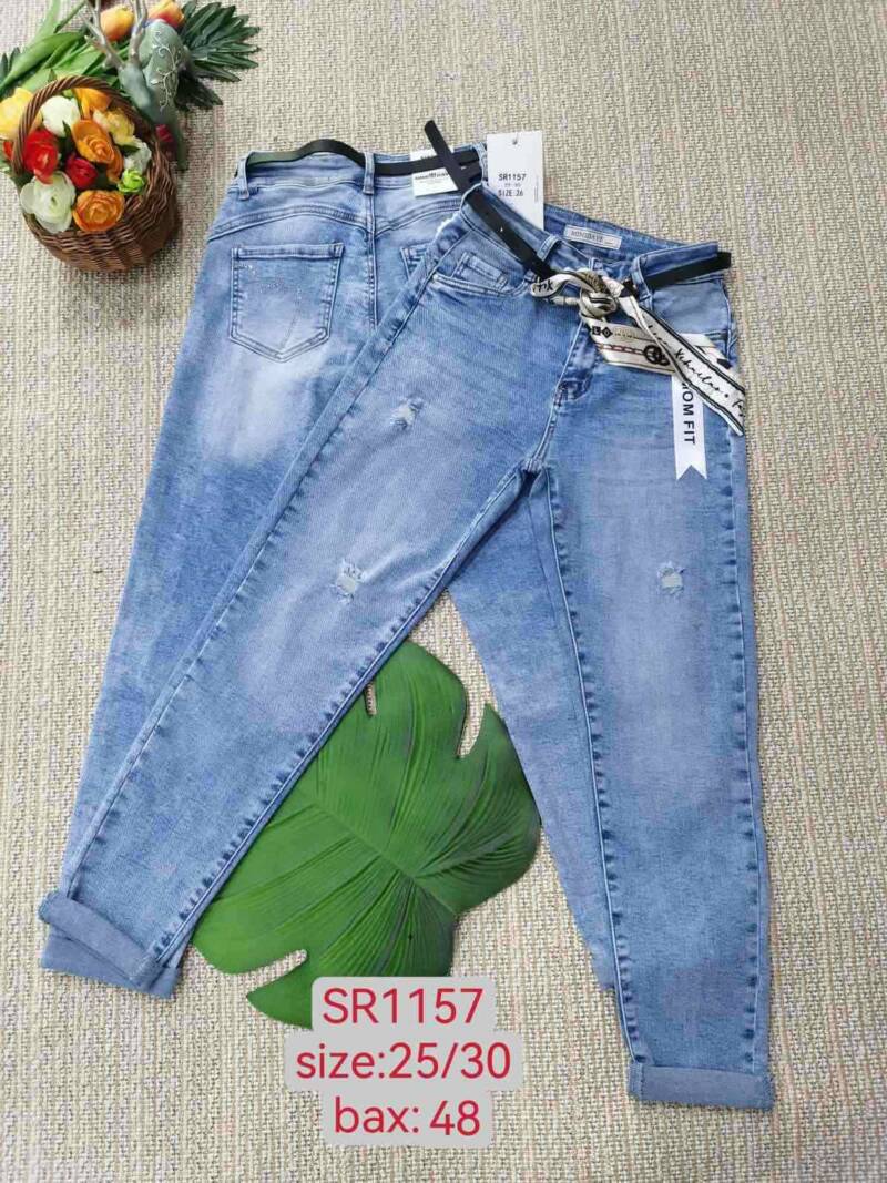 Spodnie damskie jeans Roz 25-30. 1 Kolor .Paczka 12 szt