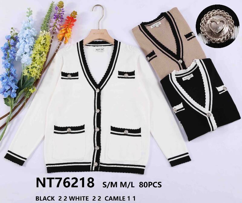Kurtka damska (Francja produkt) Roz S/M-M/L, Mix Kolor .Paczka 10 szt
