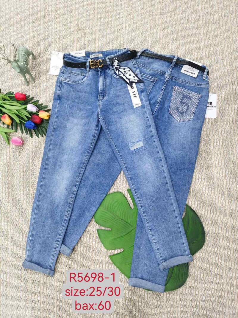 Spodnie damskie jeans Roz 25-30. 1 Kolor .Paczka 12 szt