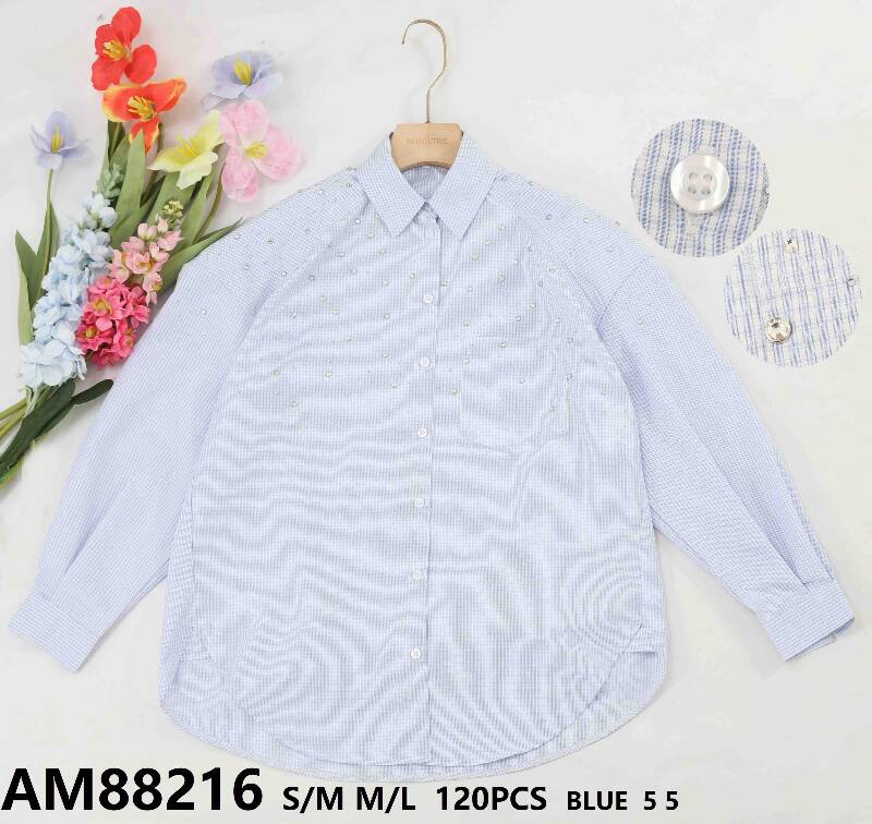  Koszula damska (Francja produkt) Roz S/M-M/L, Mix Kolor .Paczka 10 szt