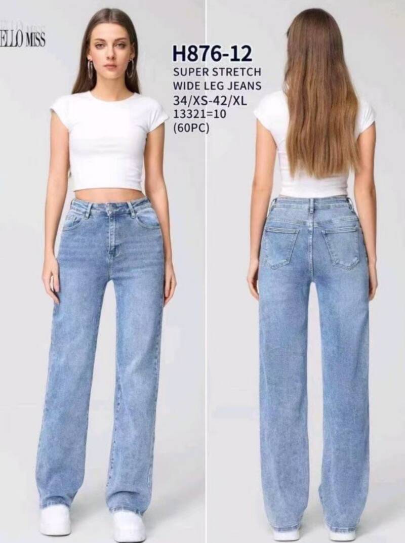 Spodnie damskie jeans Roz XS-XL. 1 Kolor .Paczka 10 szt