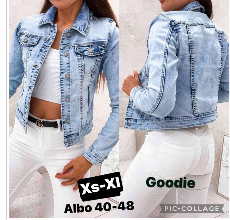 Kurtki damskie jeansy  Roz XS-XL, 1 Kolor .Paczka 12 szt
