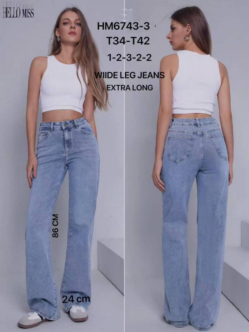Spodnie damskie jeans Roz 34-42. 1 Kolor .Paczka 10 szt