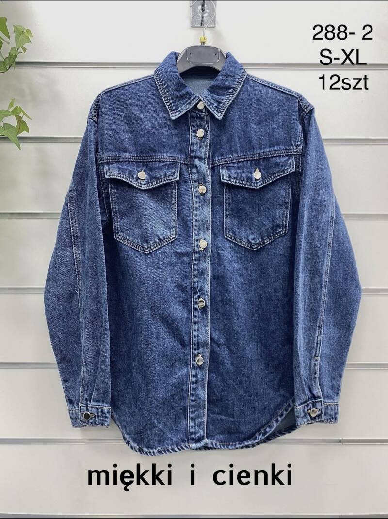 Kurtki damskie jeansy Roz S-XL, 1 Kolor Paczka 12 szt