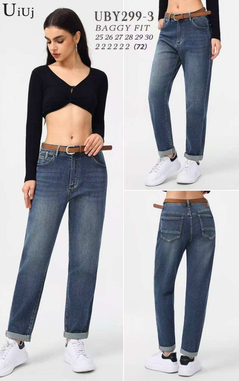 Spodnie damskie jeansy Roz 25-30, 1 Kolor Paczka 12 szt