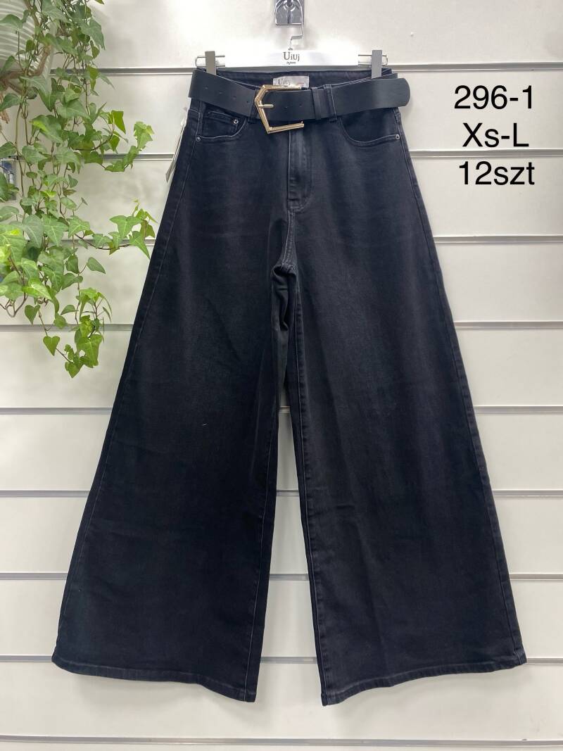Spodnie damskie jeansy Roz XS-L, 1 Kolor Paczka 12 szt