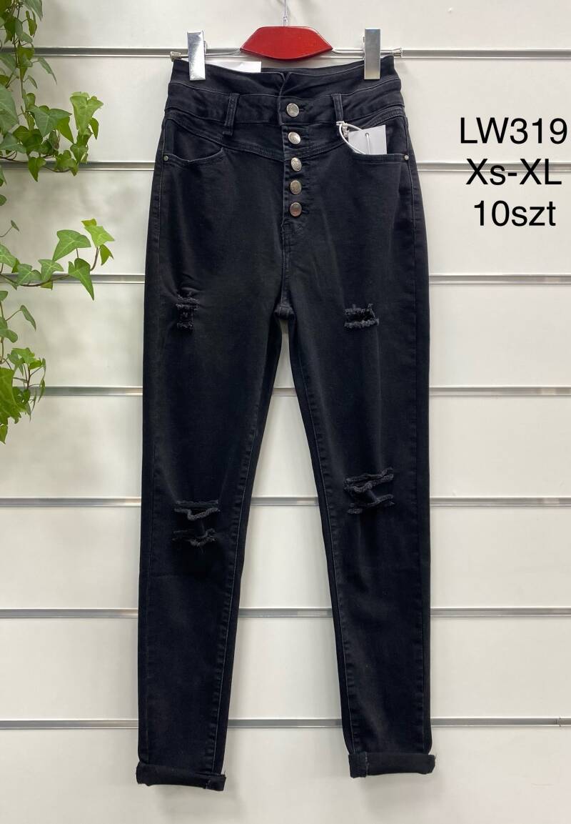 Spodnie damskie jeans Roz XS-XL, 1 Kolor .Paczka 10 szt