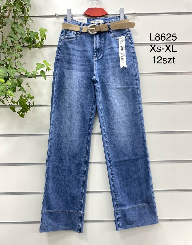Spodnie damskie jeans Roz XS-XL, 1 Kolor .Paczka 12 szt