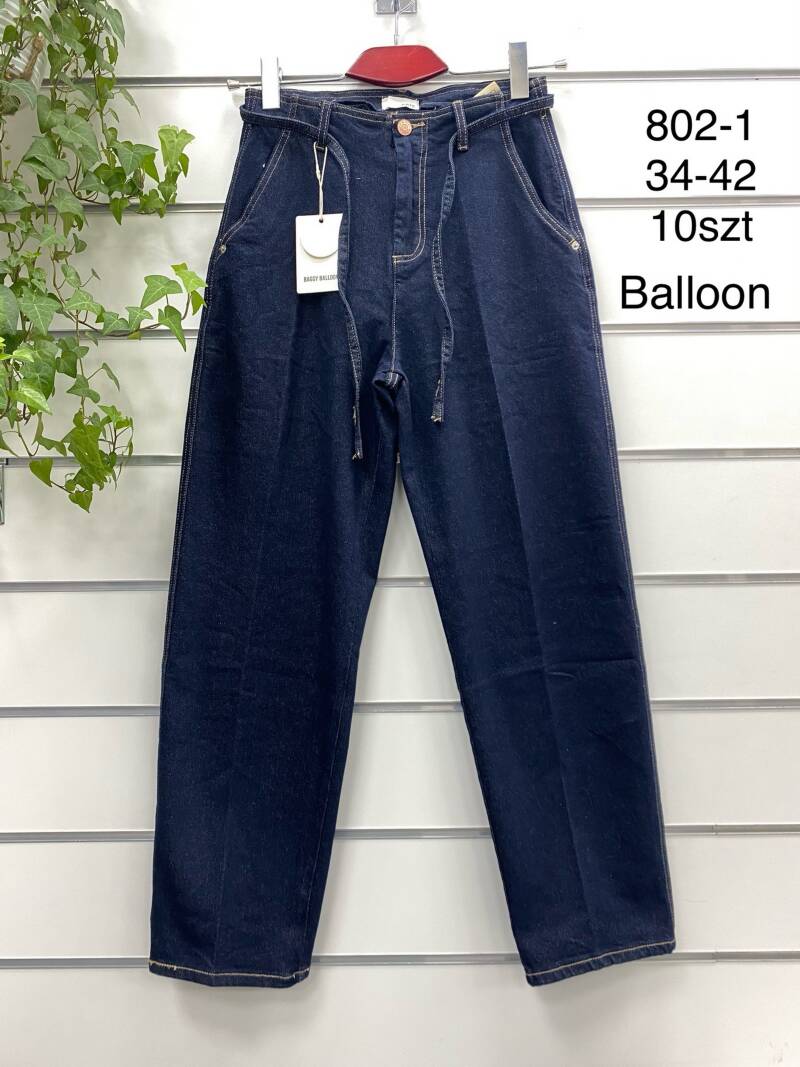 Spodnie damskie jeans Roz 34-42, 1 Kolor .Paczka 10 szt