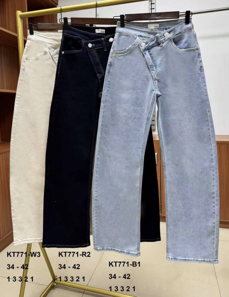 Spodnie damskie jeans Roz 34-42, 1 Kolor .Paczka 10 szt