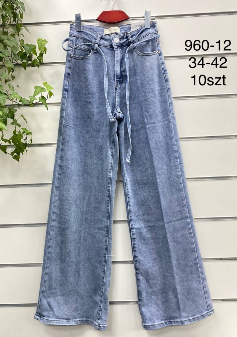Spodnie damskie jeans Roz 34-42, 1 Kolor .Paczka 10 szt