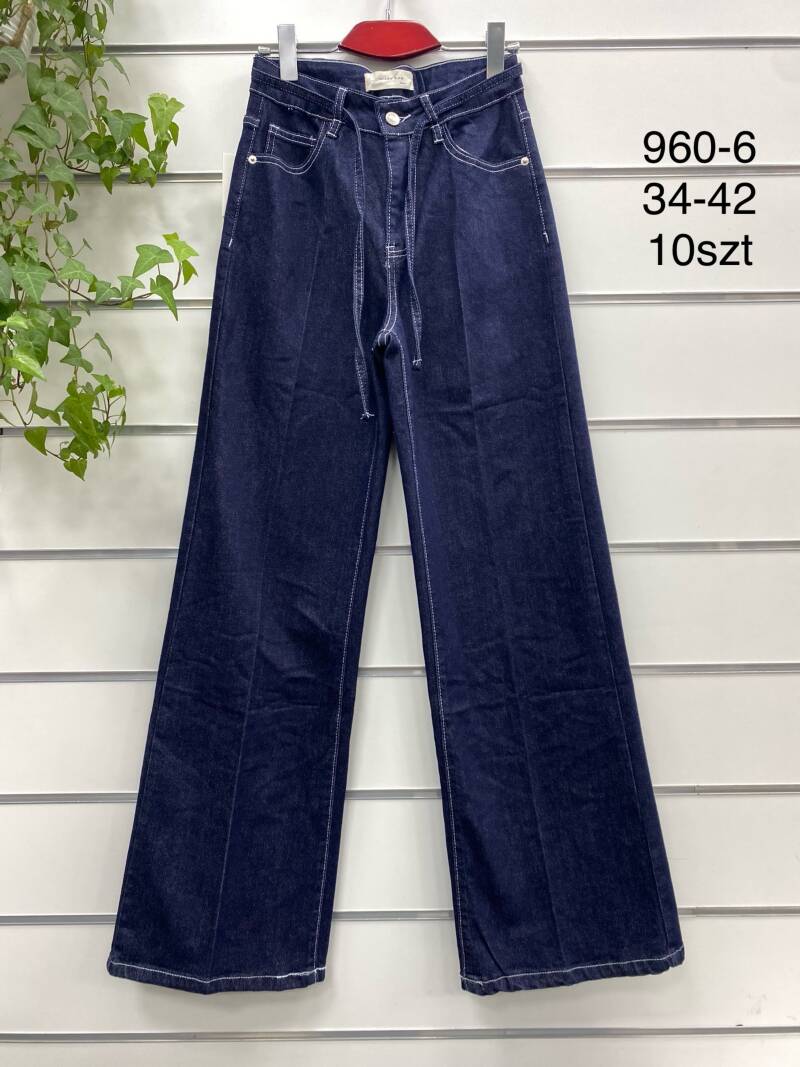 Spodnie damskie jeans Roz 34-42, 1 Kolor .Paczka 10 szt