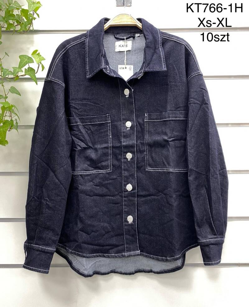 Kurtki damskie jeansy Roz XS-XL, 1 Kolor .Paczka 10 szt 