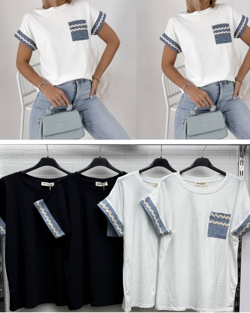 Bluzki damskie (Włoskie produkt) Roz Standard, Mix Kolor Paczka 5 szt