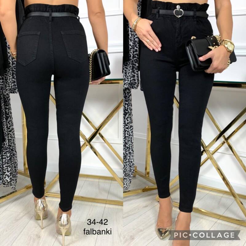Spodnie jeansy damskie Roz 34-42, 1 Kolor Paczka 10 szt
