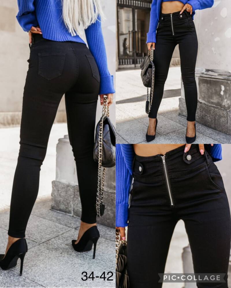 Spodnie jeansy damskie Roz 34-42, 1 Kolor Paczka 10 szt