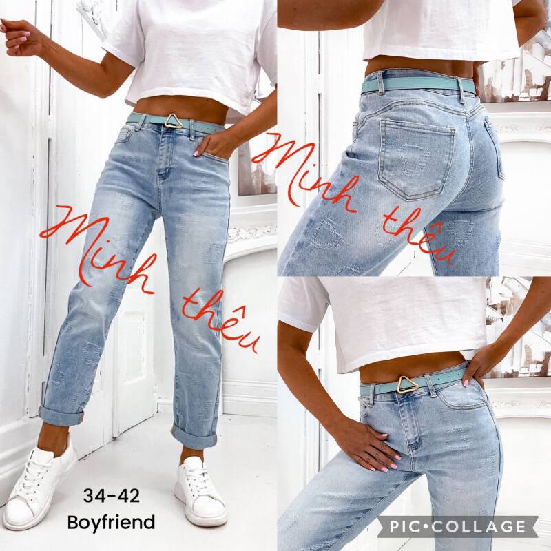 Spodnie jeansy damskie Roz 34-42, 1 Kolor Paczka 10 szt