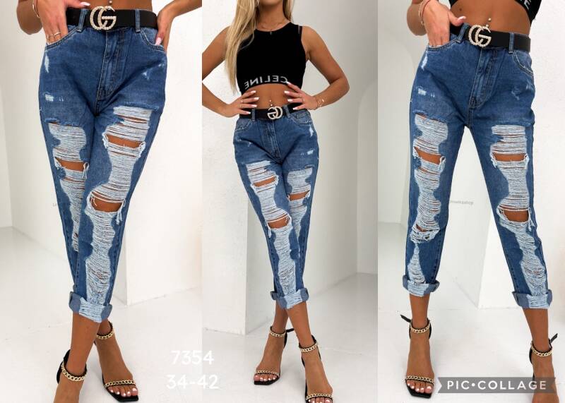 Spodnie jeansy damskie Roz 34-42, 1 Kolor Paczka 10 szt