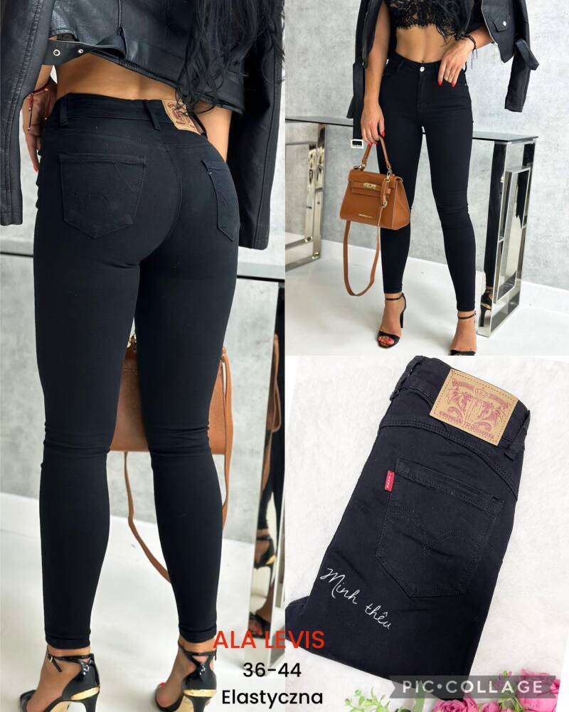 Spodnie jeansy damskie Roz 36-44, 1 Kolor Paczka 10 szt