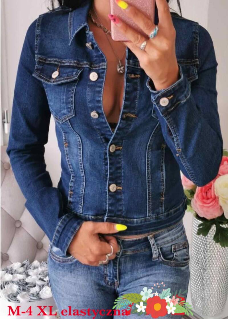 Kurtki damskie jeansy Roz M-4XL, 1 Kolor Paczka 10 szt