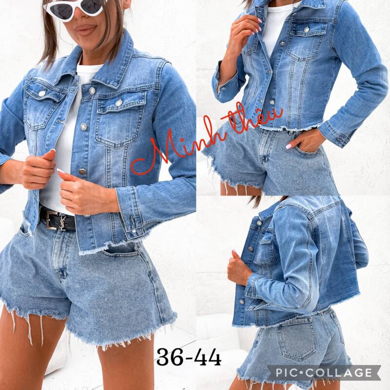 Kurtki damskie jeansy Roz 36-44, 1 Kolor Paczka 10 szt