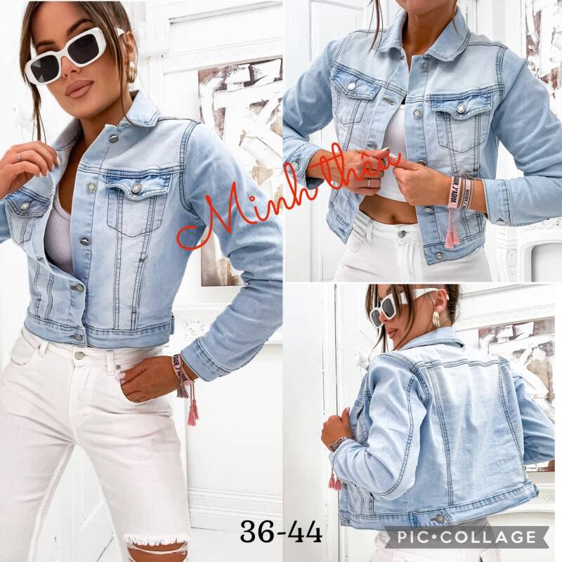 Kurtki damskie jeansy Roz 36-44, 1 Kolor Paczka 10 szt