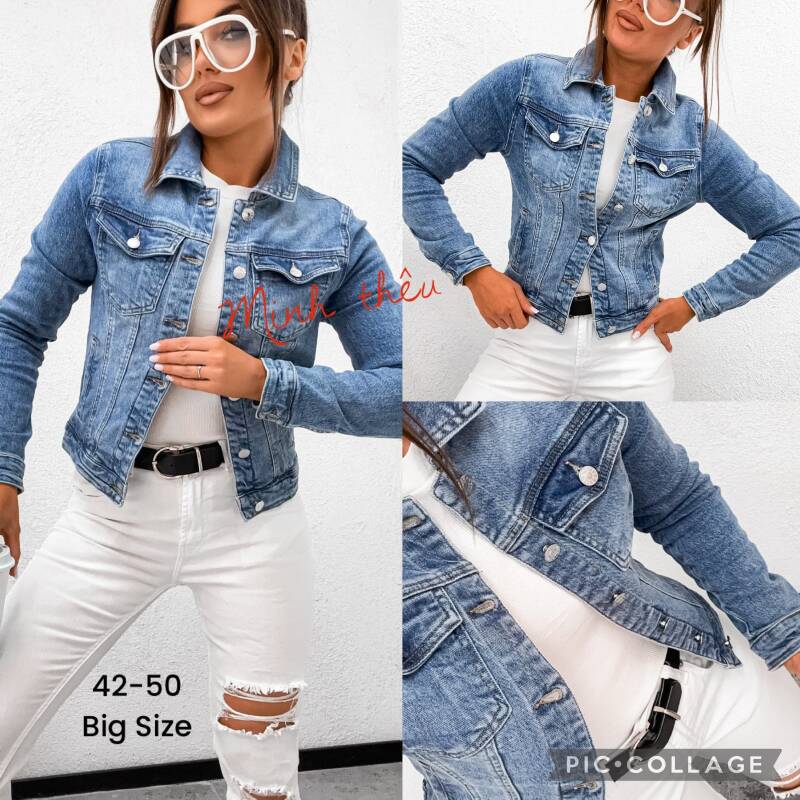 Kurtki damskie jeansy Roz 42-50, 1 Kolor Paczka 10 szt