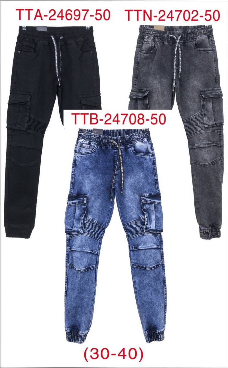 Spodnie jeansy meskie Roz 30-40, 1 Kolor Paczka 10 szt