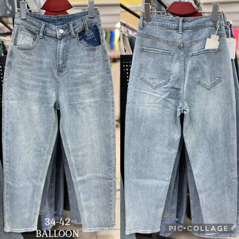 Spodnie jeansy damskie Roz 34-42, 1 Kolor Paczka 10 szt