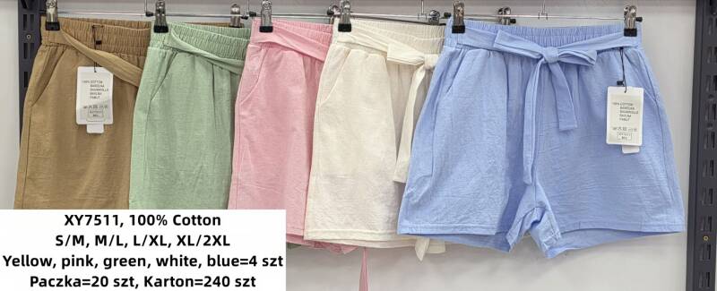 Szorty damskie Roz S-2XL, Mix Kolor Paczka 20 szt