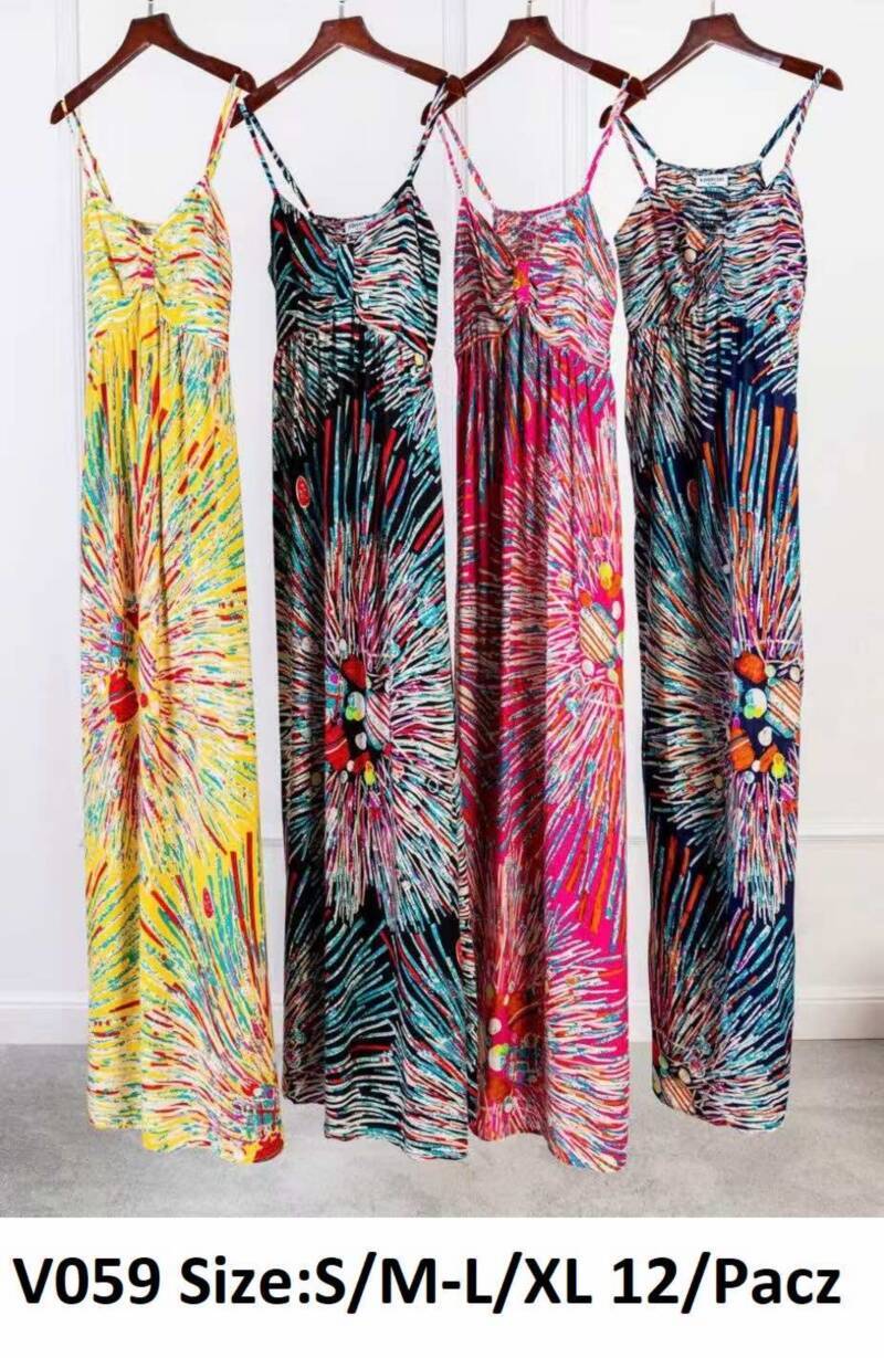 Sukienki damskie Roz S/M-L-XL, Mix Kolor .Paczka 12 szt