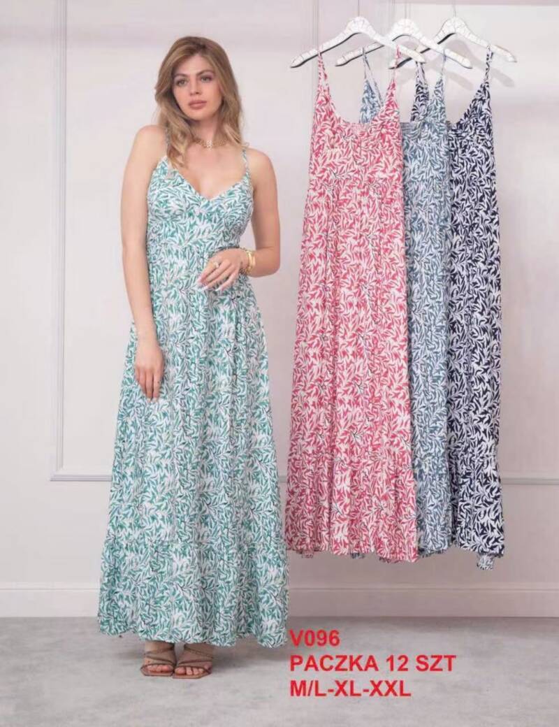 Sukienki damskie Roz M/L-XL-2XL, Mix Kolor .Paczka 12 szt