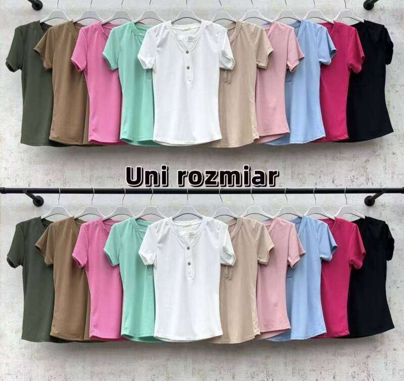 Bluzki damskie (Włoskie produkt) Roz Standard, Mix Kolor Paczka 5 szt