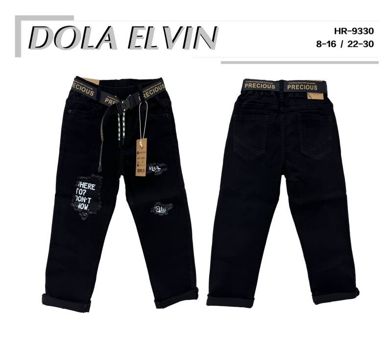 Spodnie chłopięca jeans Roz 8-16, 1 Kolor .Paczka 10 szt