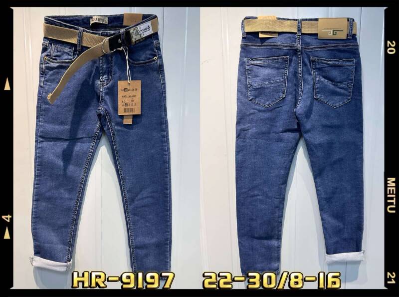 Spodnie chłopięca jeans Roz 8-16, 1 Kolor .Paczka 10 szt
