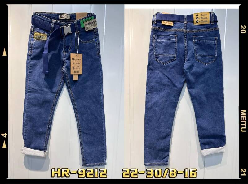 Spodnie chłopięca jeans Roz 8-16, 1 Kolor .Paczka 10 szt