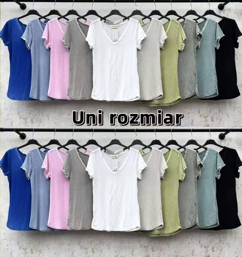 Bluzki damskie (Włoskie produkt) Roz Standard, Mix Kolor Paczka 5 szt