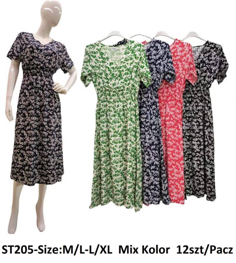 Sukienki damskie Roz M/L-L-XL, Mix Kolor .Paczka 12 szt