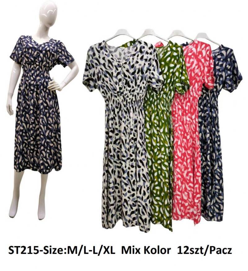Sukienki damskie Roz M/L-L-XL, Mix Kolor .Paczka 12 szt