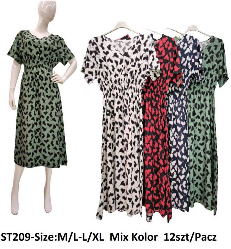 Sukienki damskie Roz M/L-L-XL, Mix Kolor .Paczka 12 szt