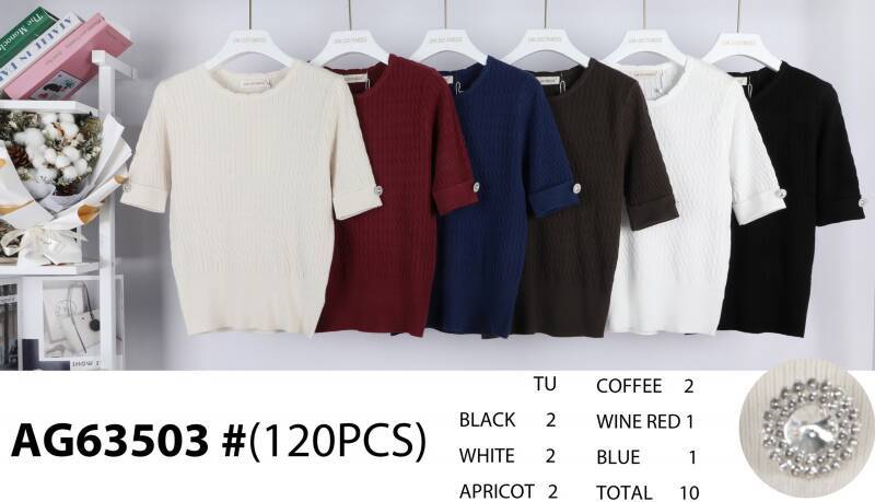 Bluzka damskie (Francja produkt) Roz Standard, Mix Kolor .Paczka 10 szt