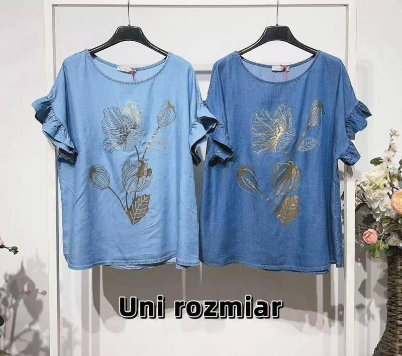 Bluzki damskie (Włoskie produkt) Roz Standard, Mix Kolor Paczka 5 szt