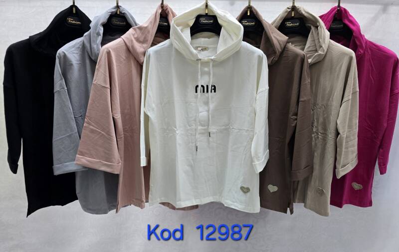 Bluza damska (Turecki produkt) Roz Standard, Mix Kolor .Paczka 12 szt