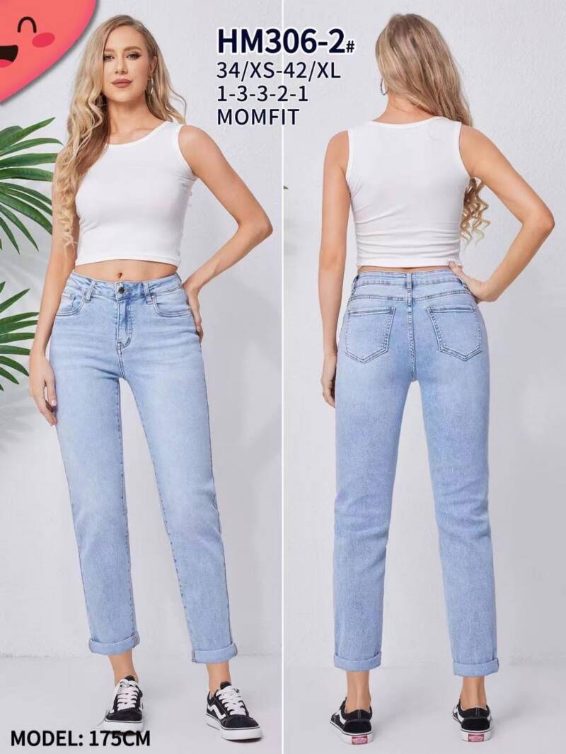Spodnie damskie jeans Roz XS-XL, 1 Kolor .Paczka 10 szt